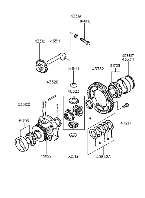 Transmission Parts Blowup - Hyundai Aftermarket